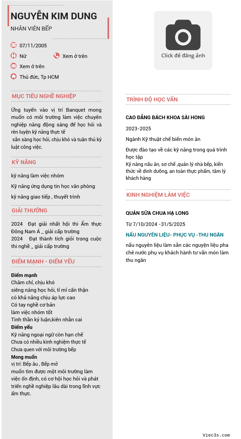 CV ứng viên