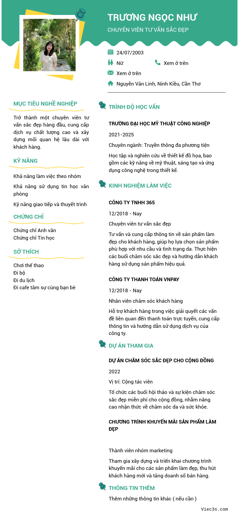 CV ứng viên