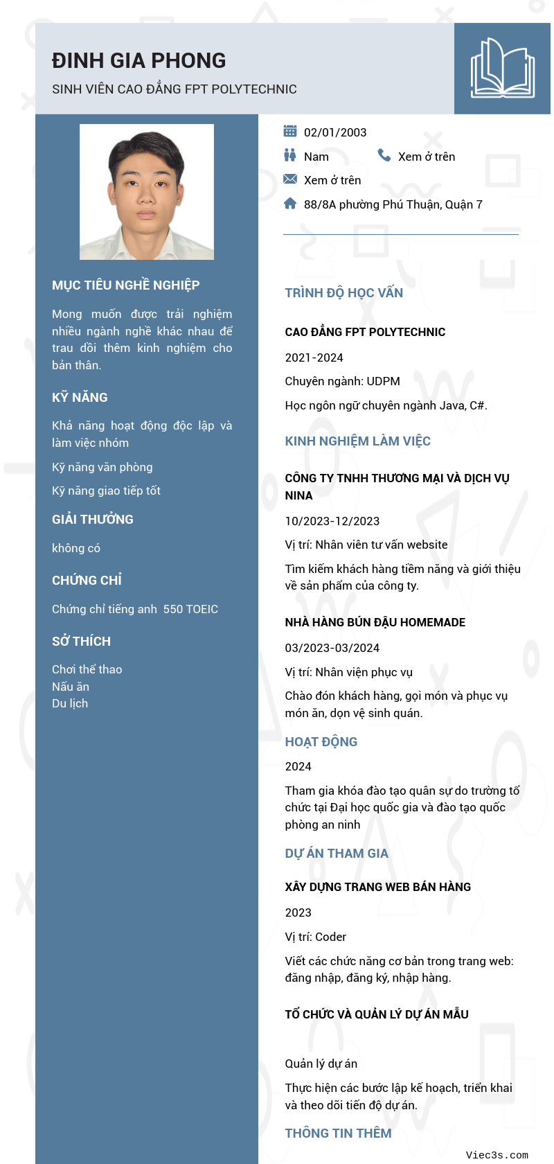 CV ứng viên