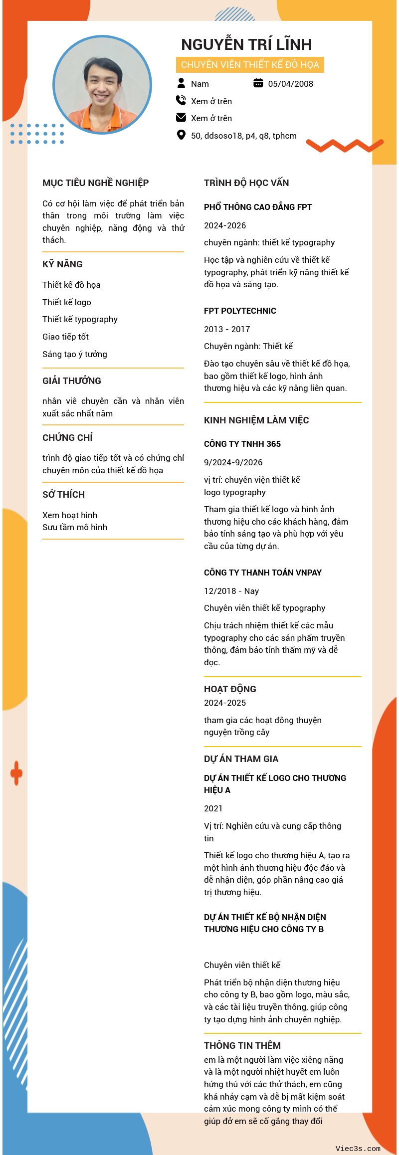 CV ứng viên