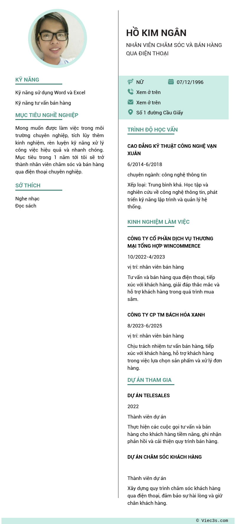 CV ứng viên