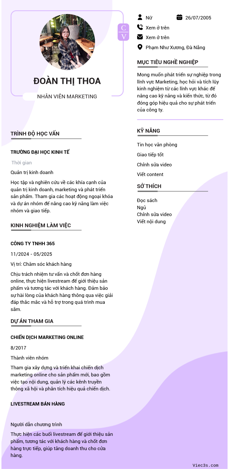 CV ứng viên