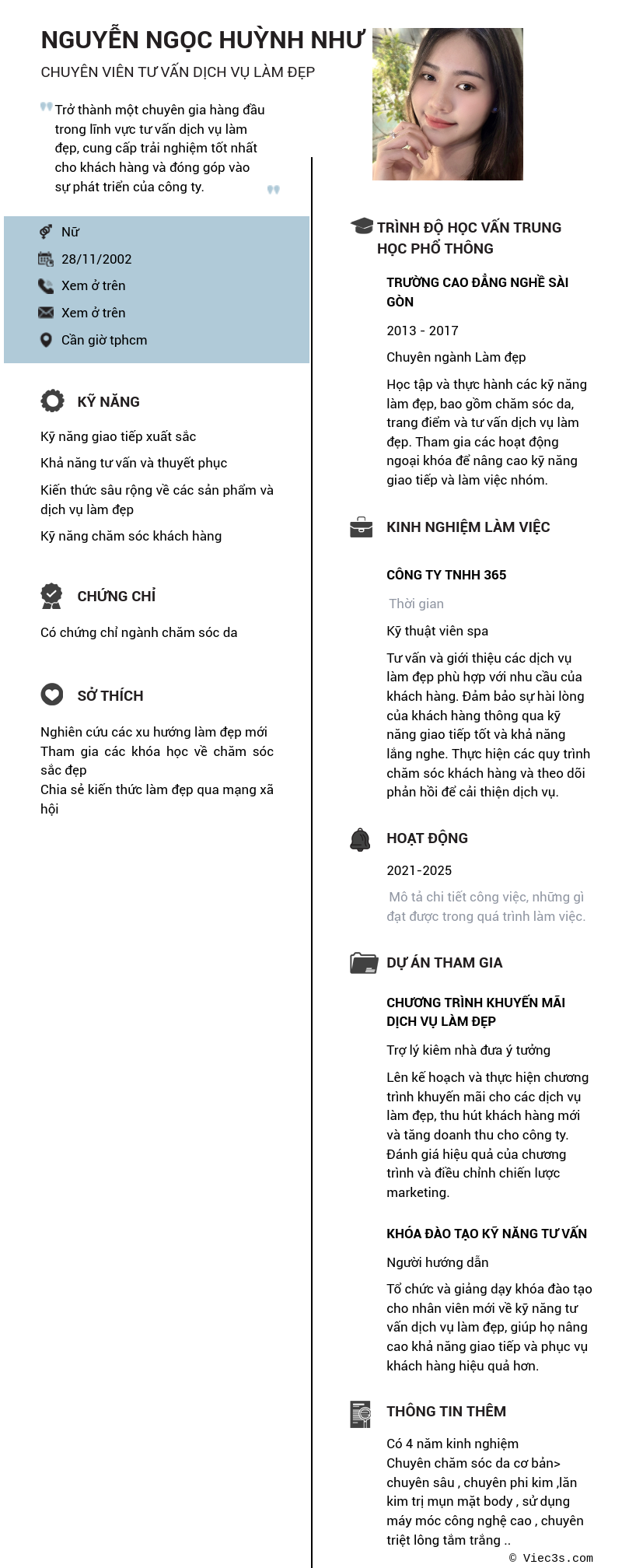 CV ứng viên