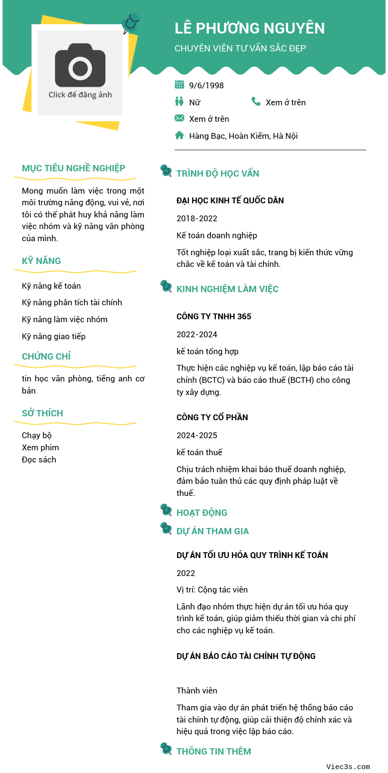 CV ứng viên