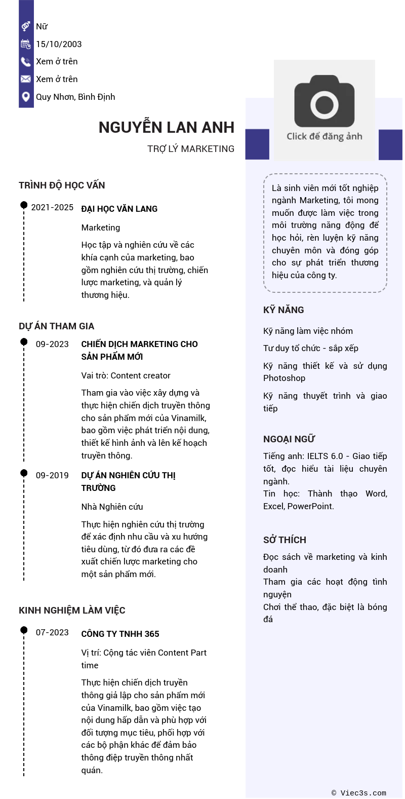 CV ứng viên
