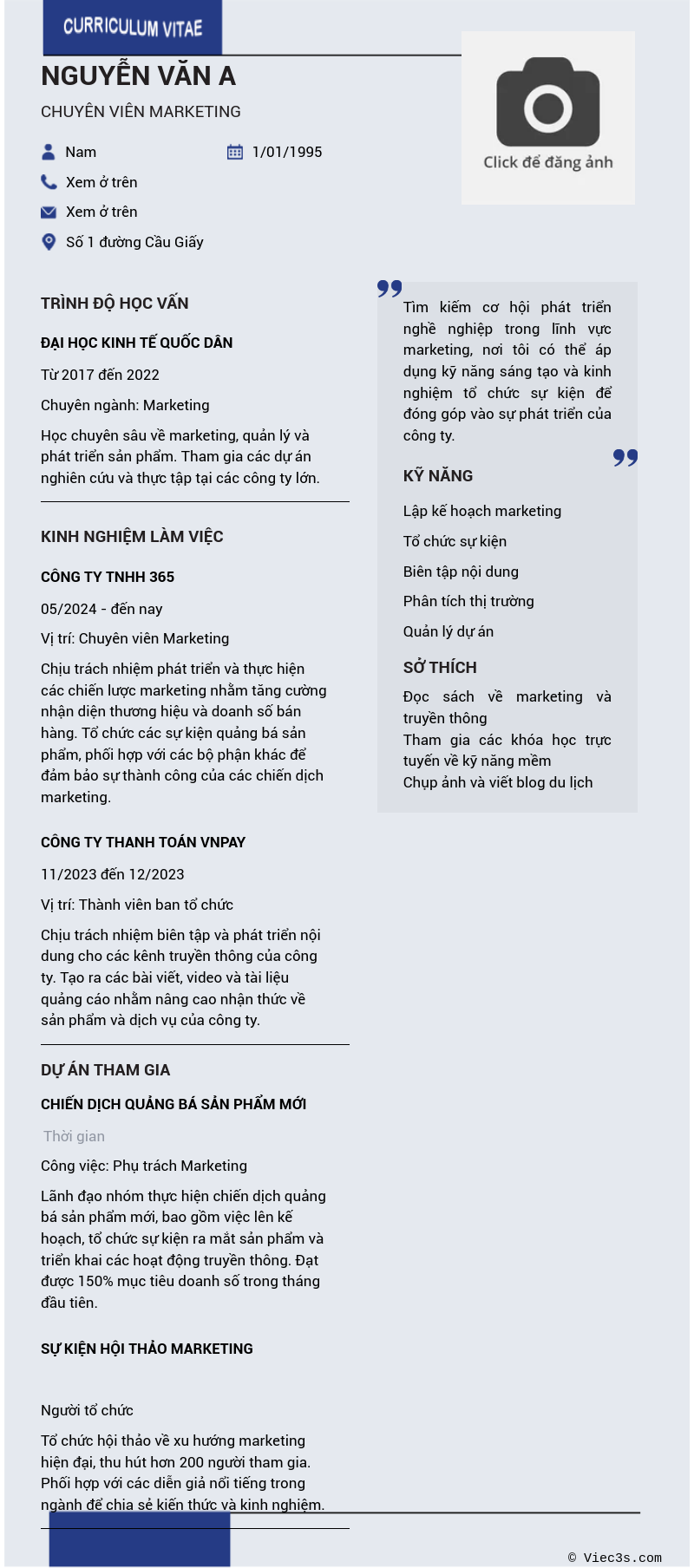 CV ứng viên