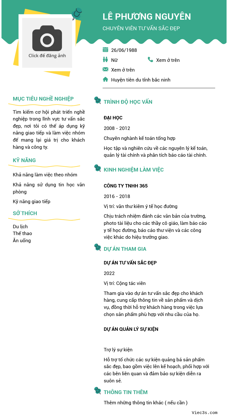 CV ứng viên