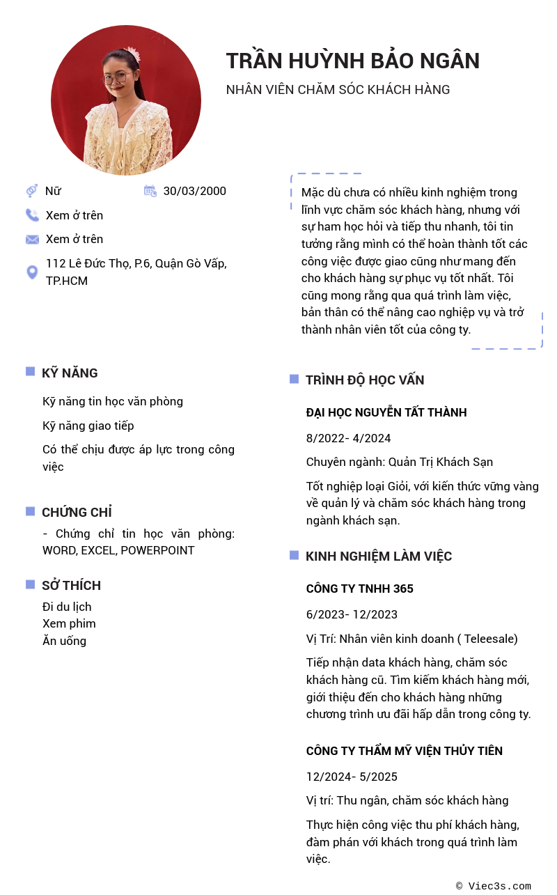 CV ứng viên