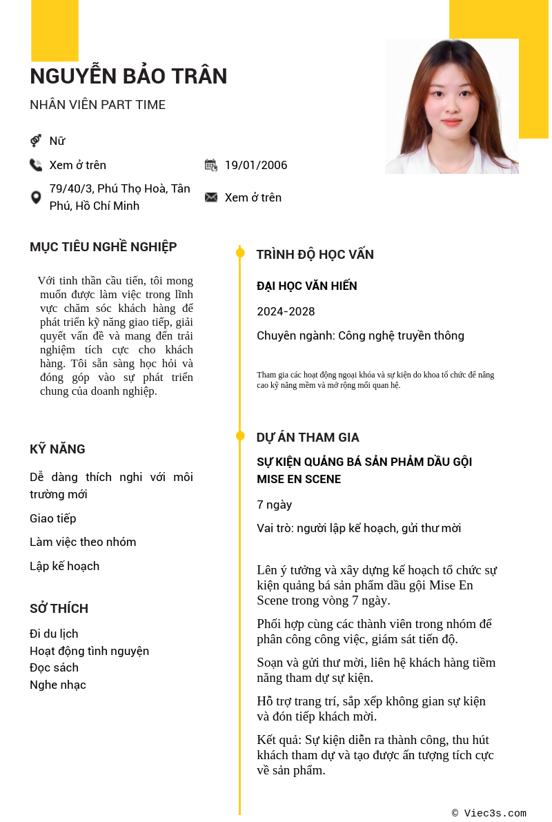 CV ứng viên