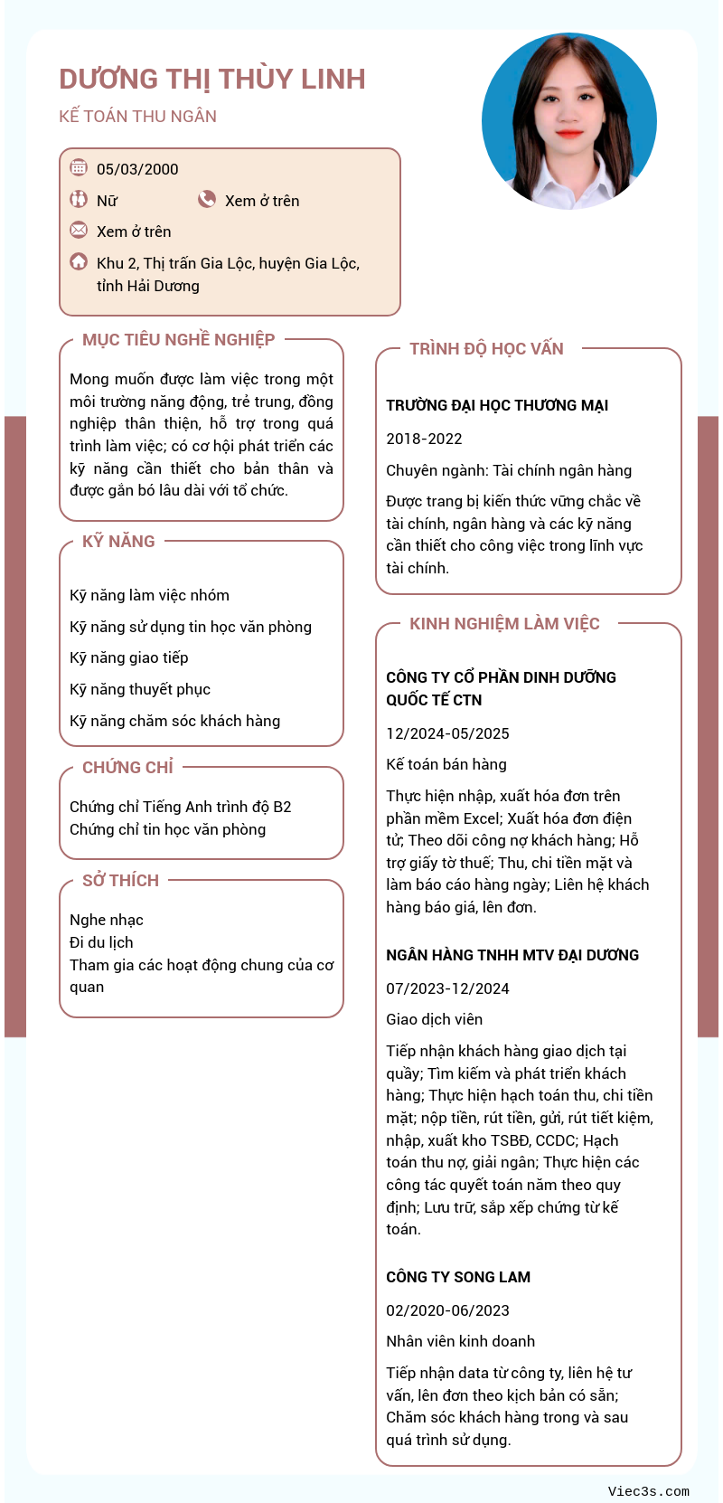 CV ứng viên