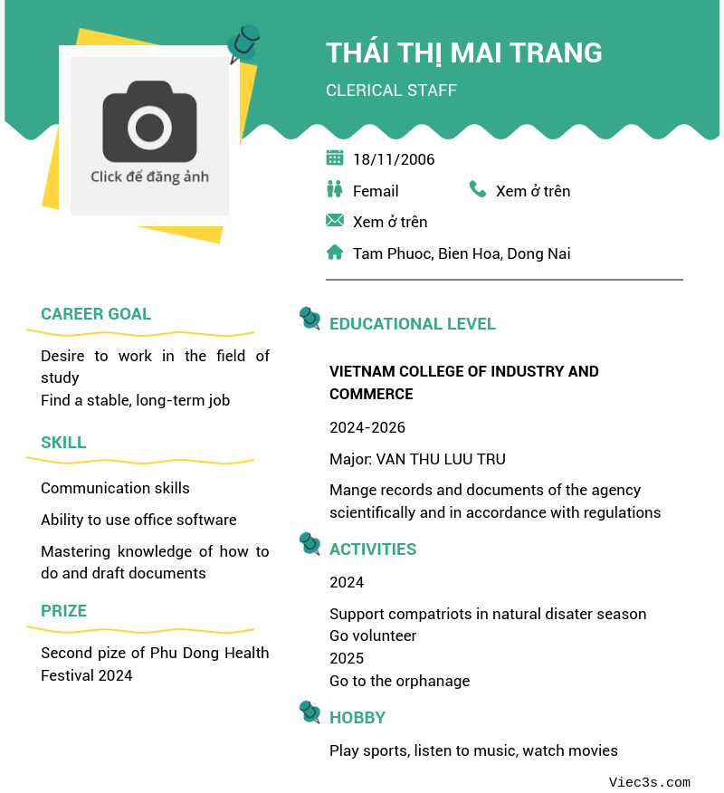 CV ứng viên
