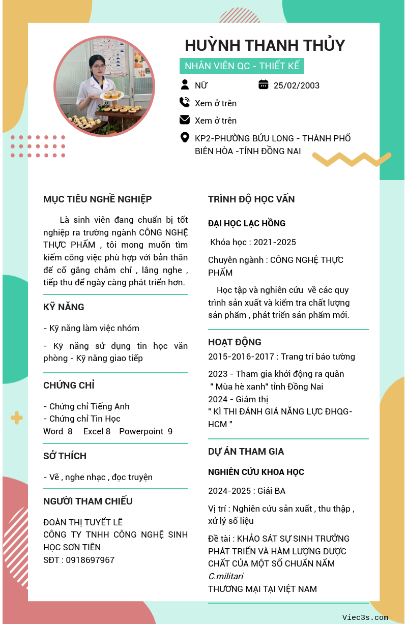 CV ứng viên