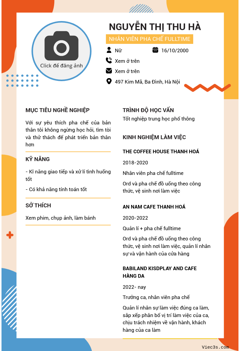 CV ứng viên