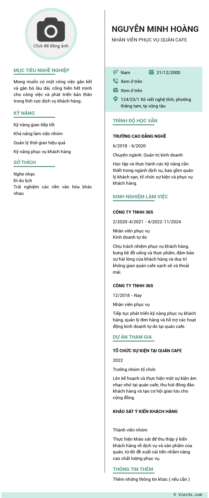 CV ứng viên
