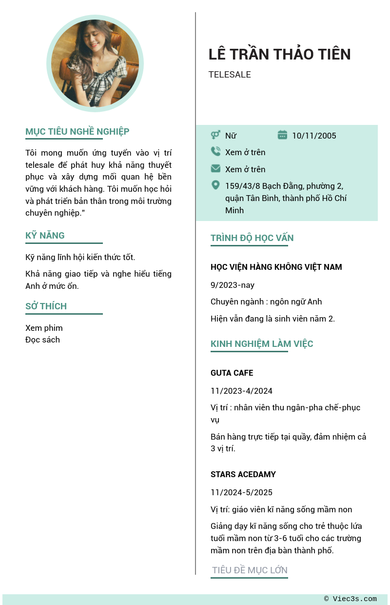 CV ứng viên