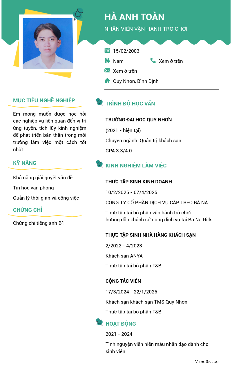 CV ứng viên