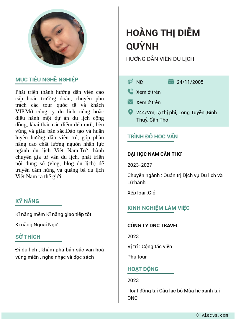 CV ứng viên
