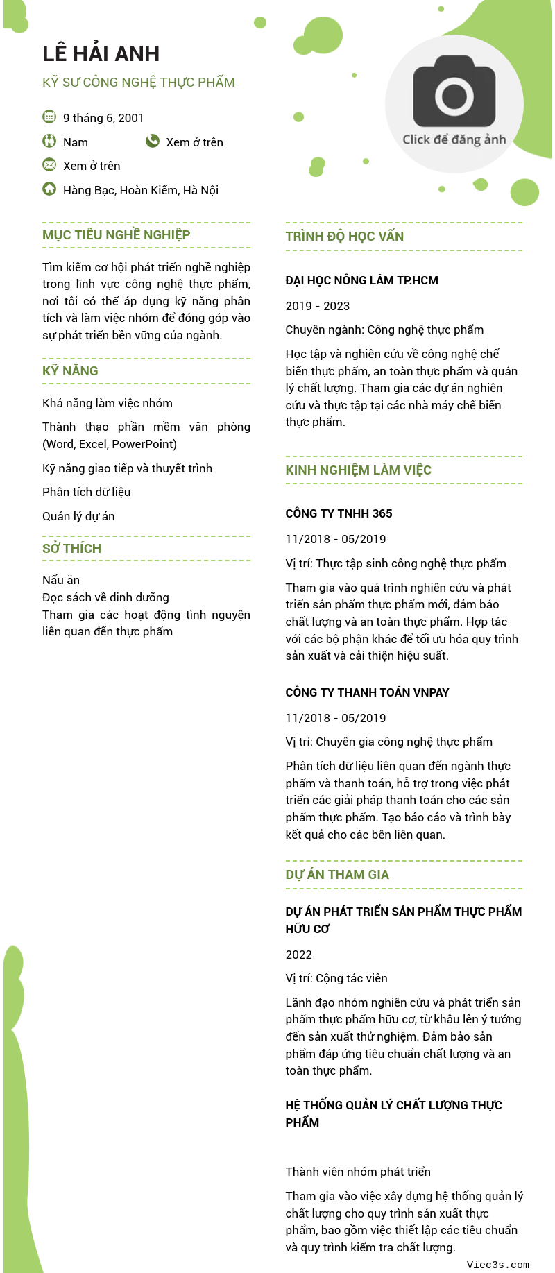 CV ứng viên