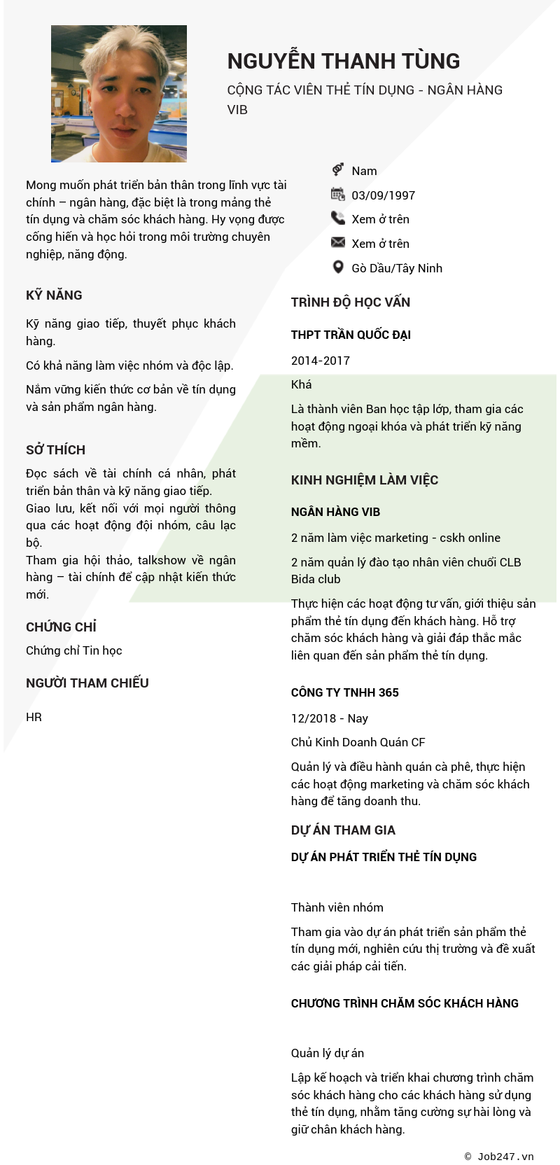 CV ứng viên