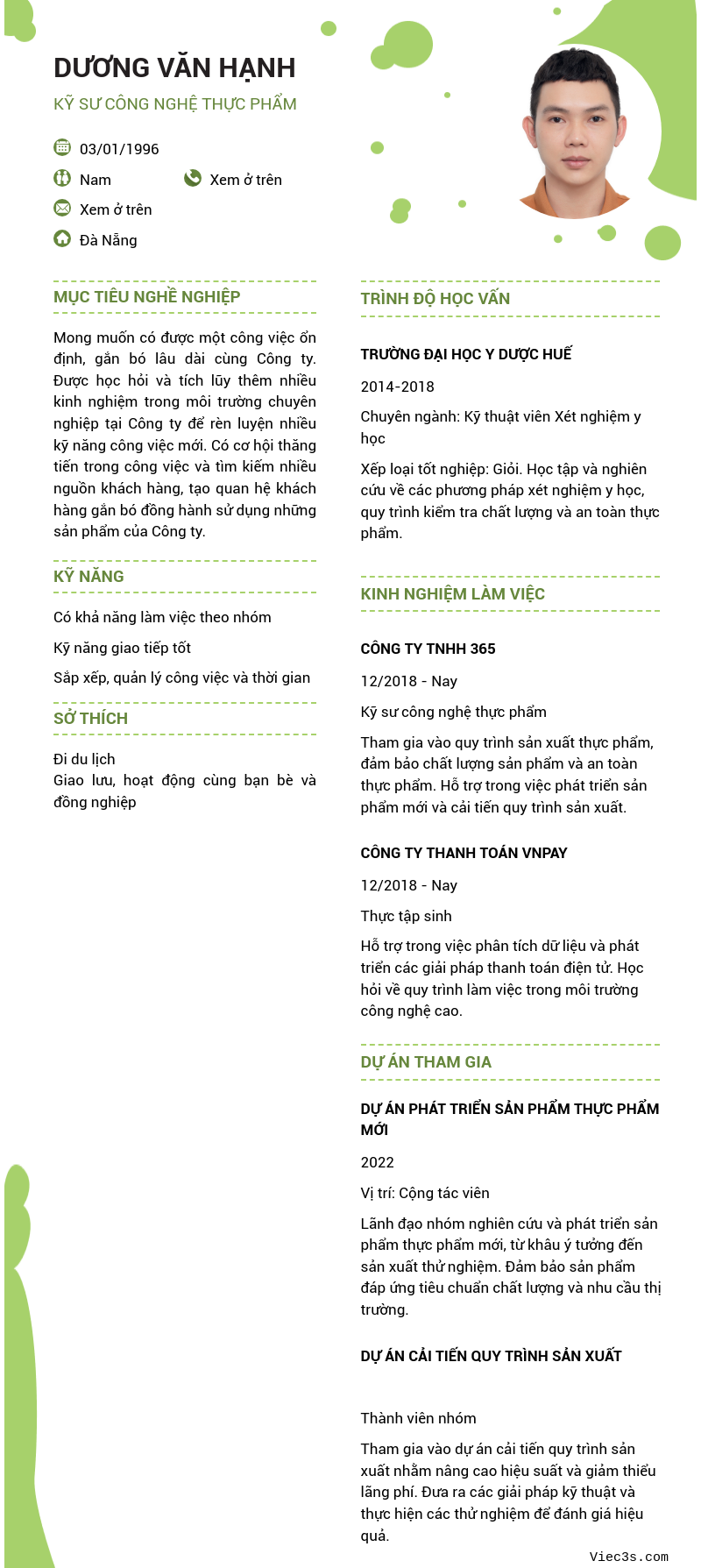 CV ứng viên
