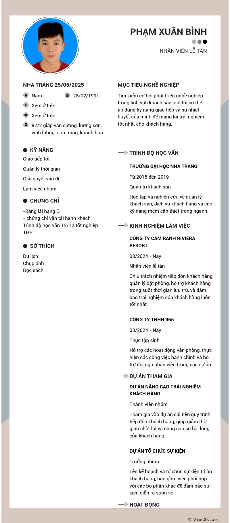 CV ứng viên