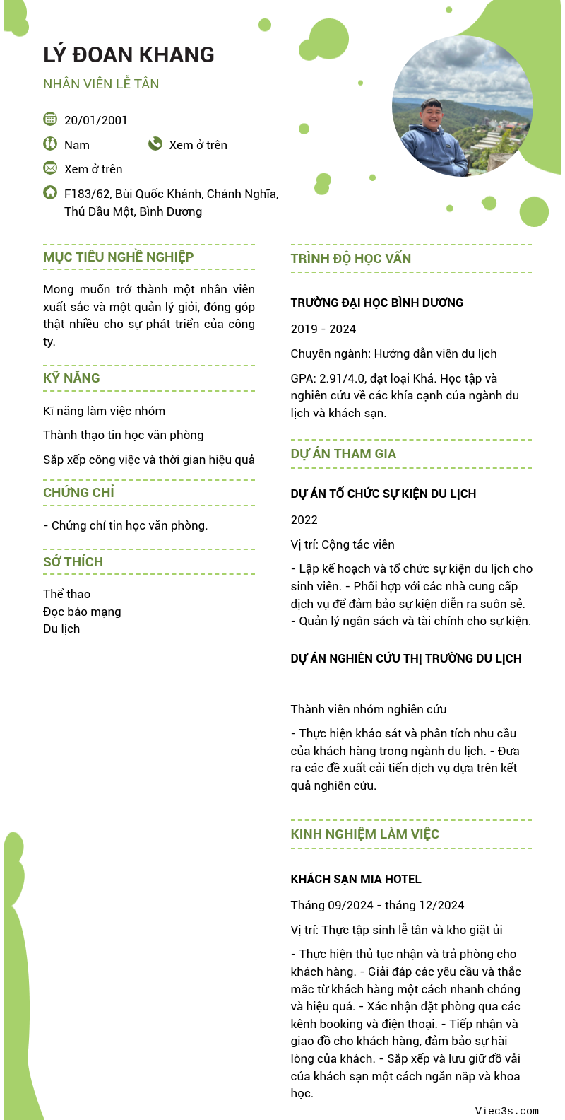 CV ứng viên