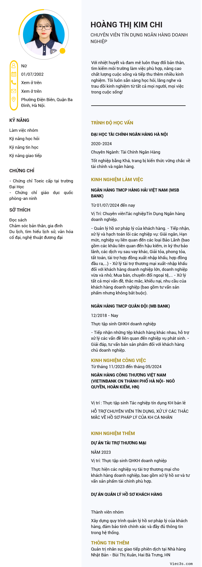 CV ứng viên