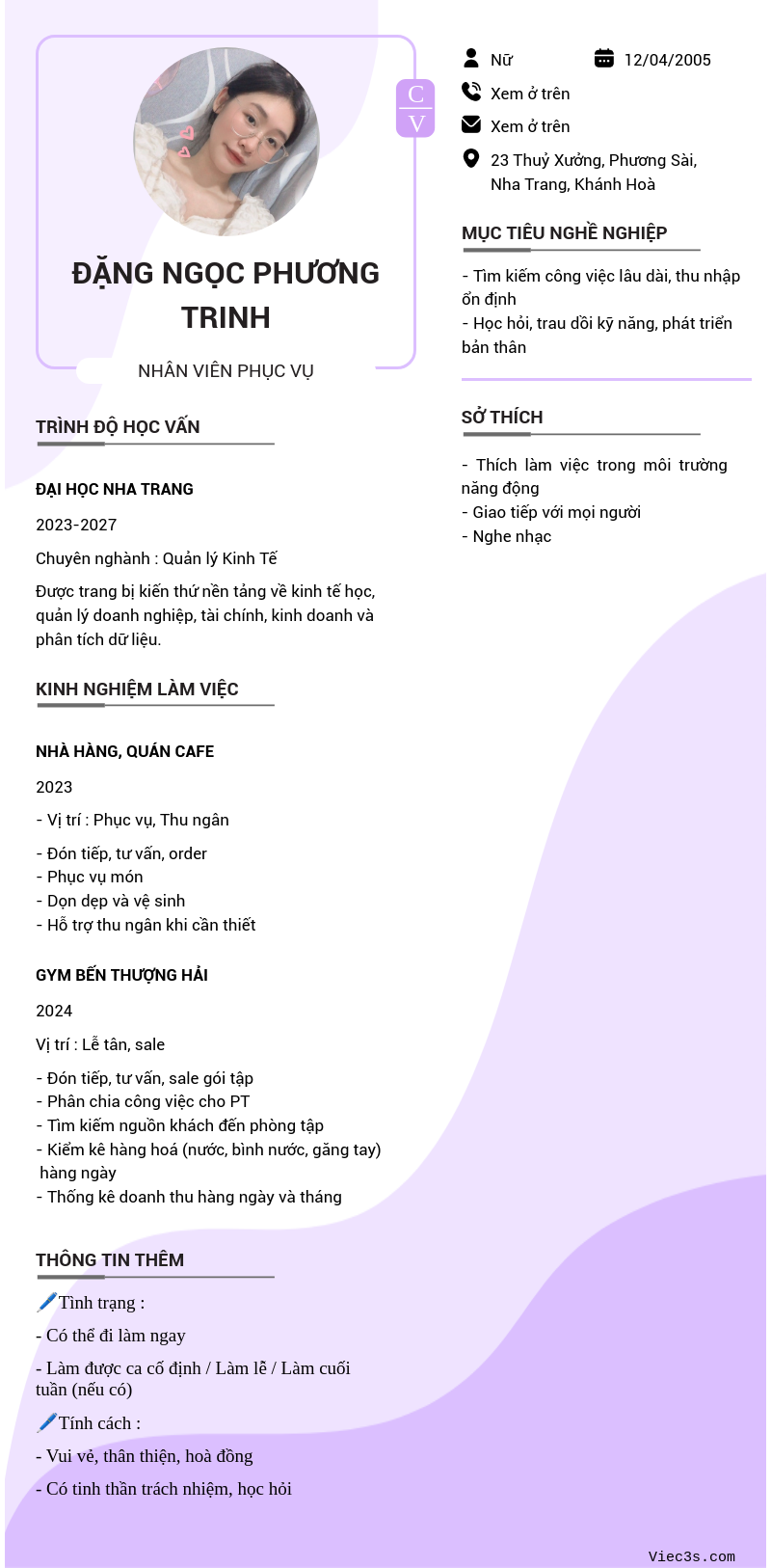 CV ứng viên