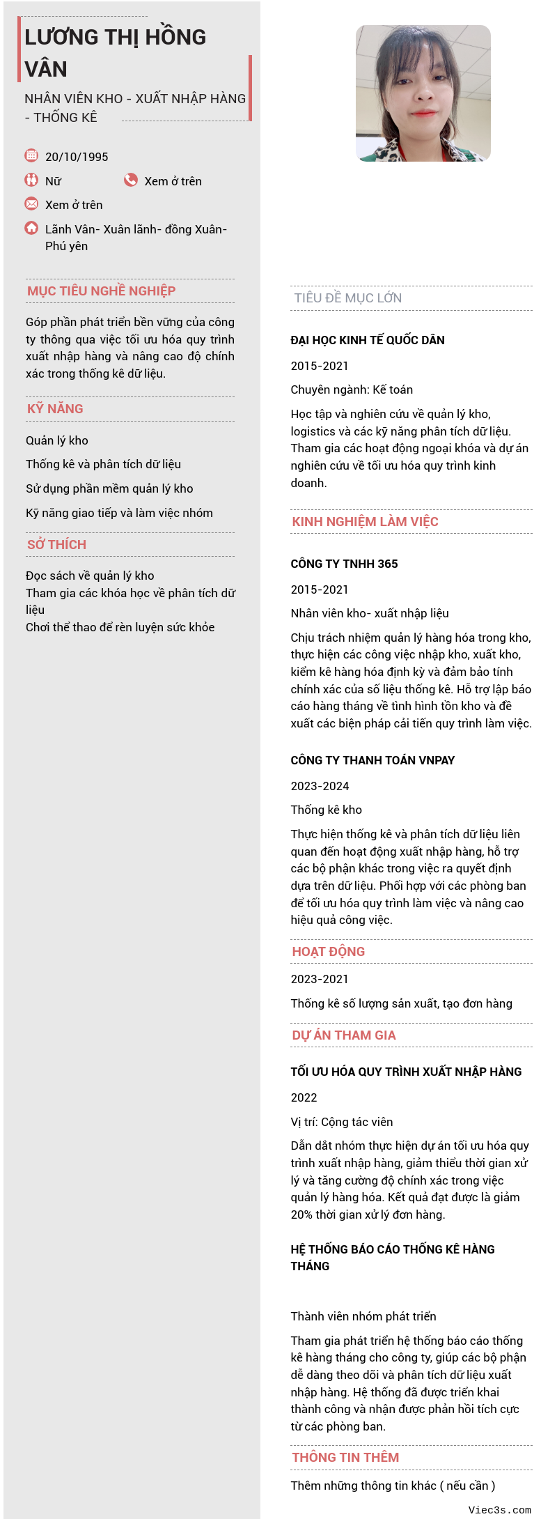 CV ứng viên