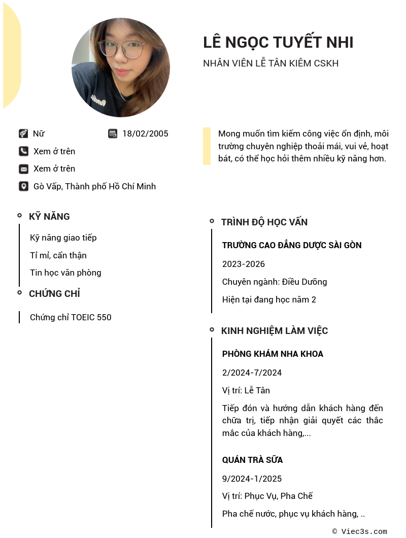 CV ứng viên