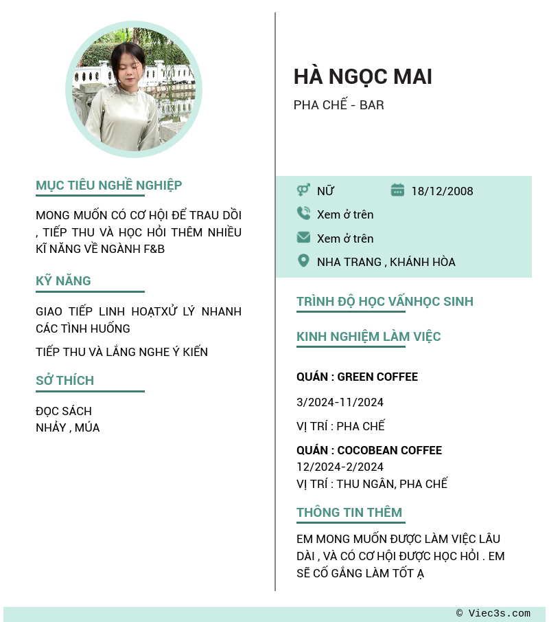 CV ứng viên