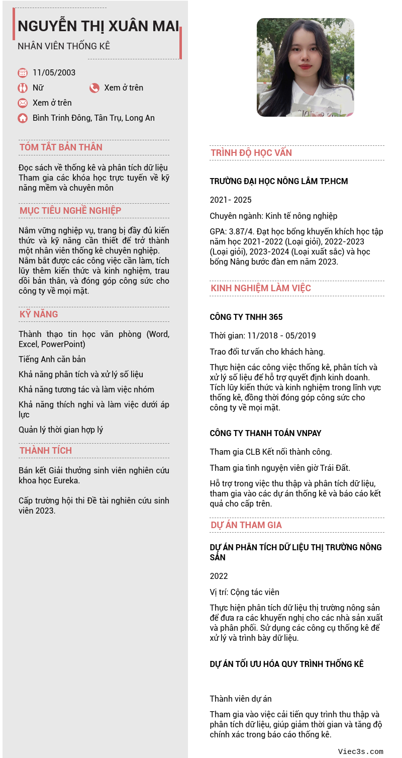 CV ứng viên