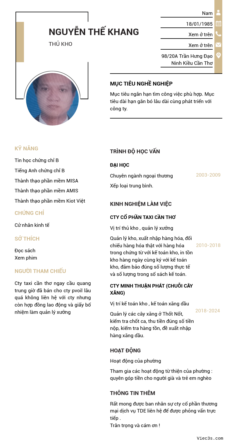 CV ứng viên