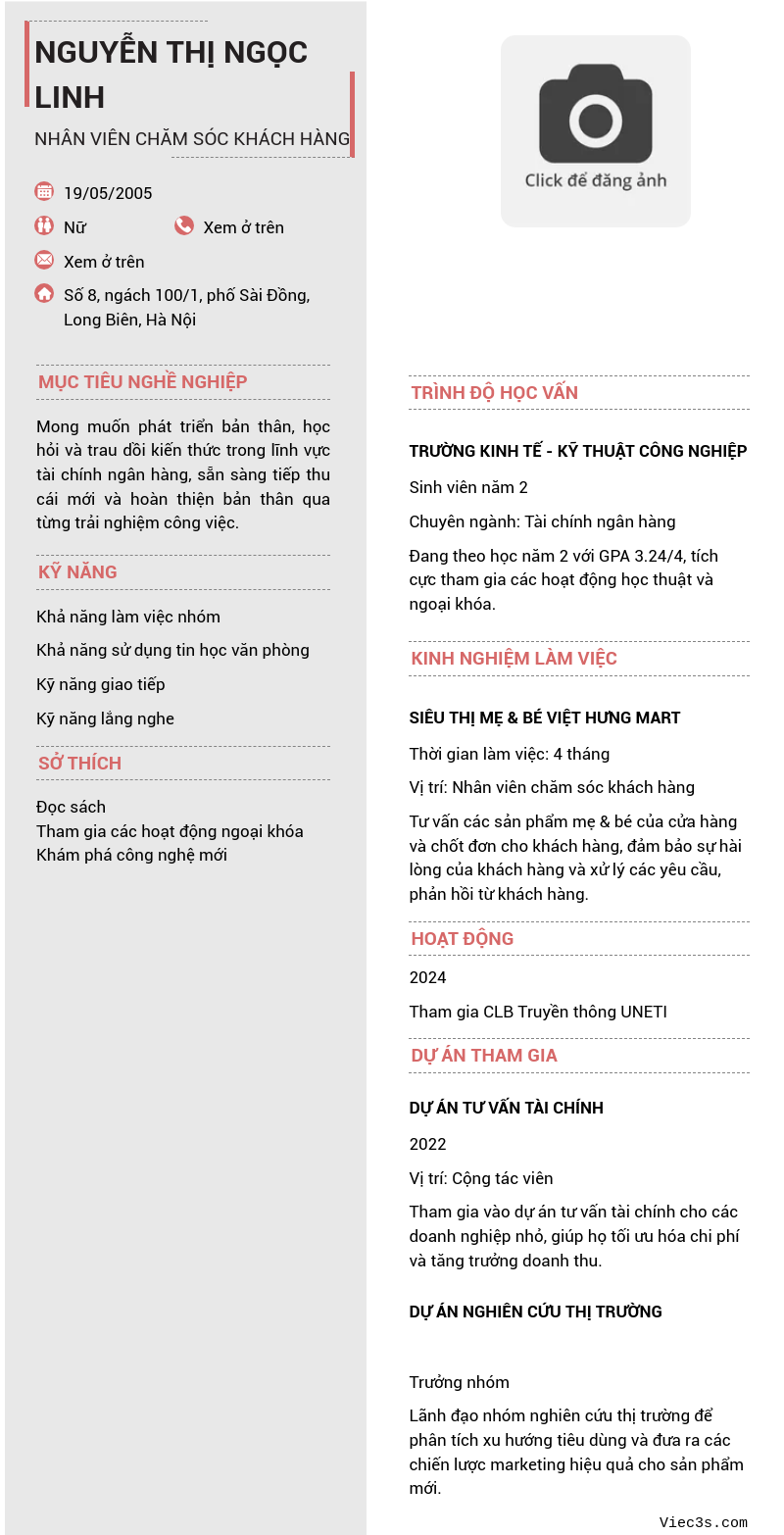 CV ứng viên