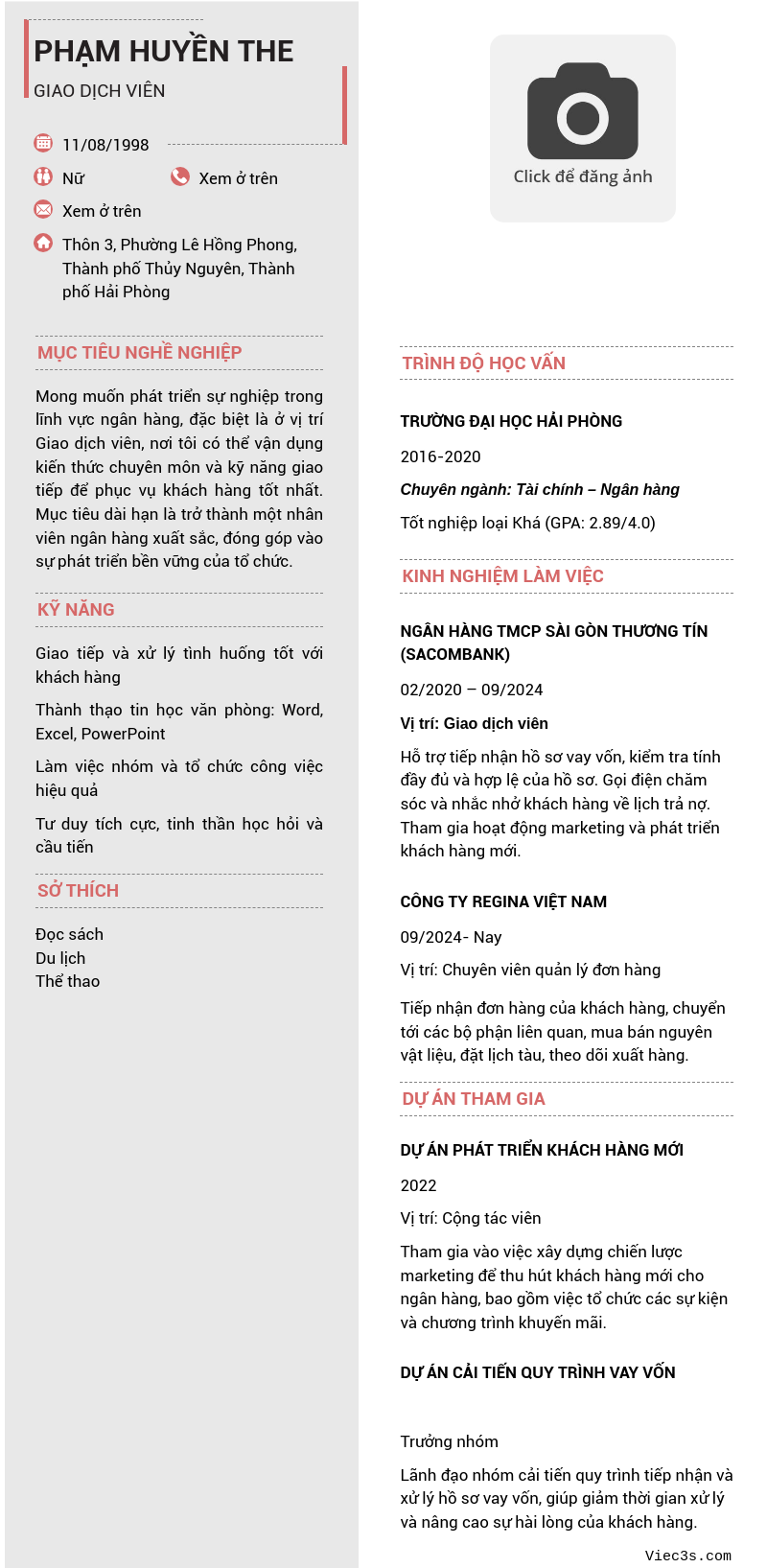 CV ứng viên