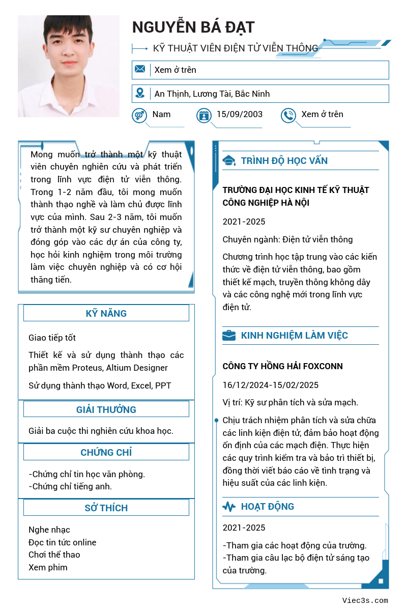 CV ứng viên