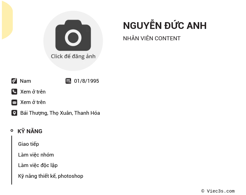 CV ứng viên