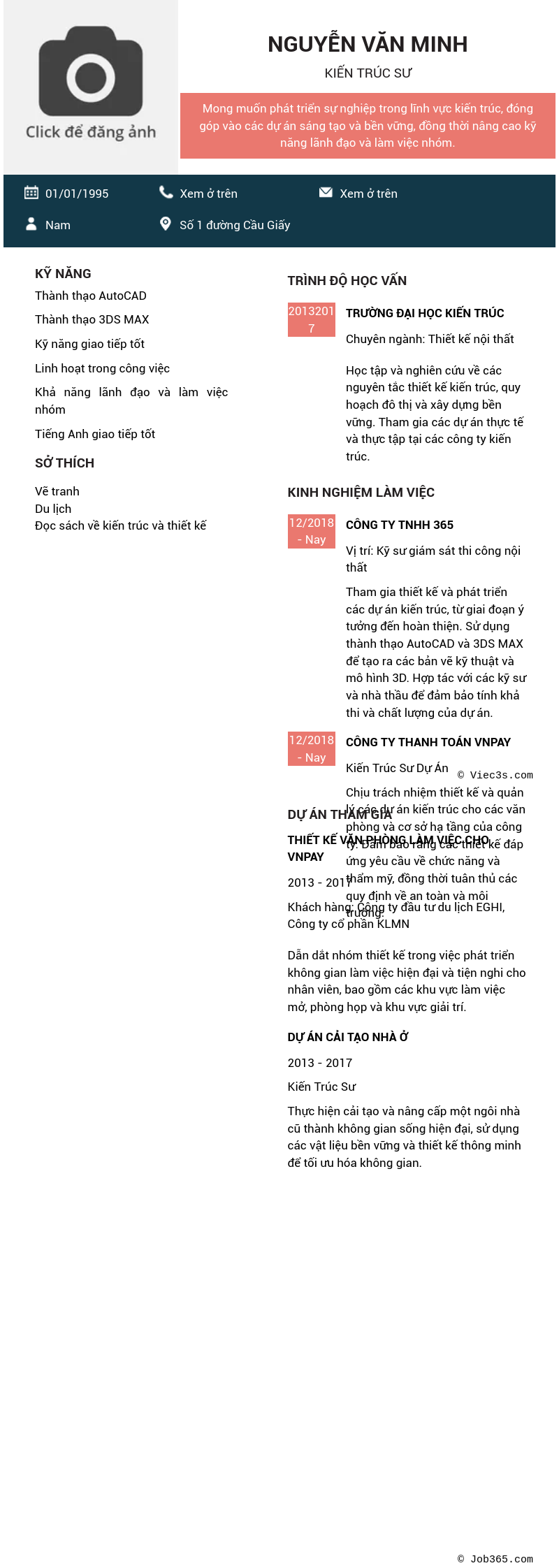 CV ứng viên