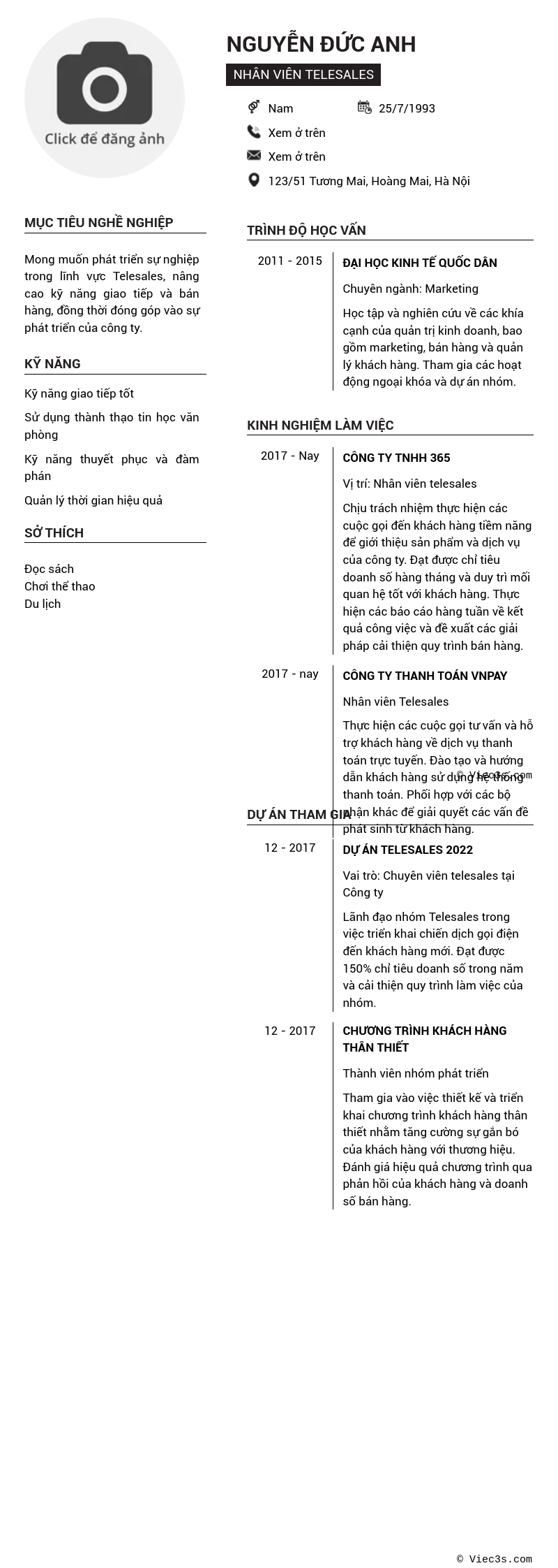 CV ứng viên