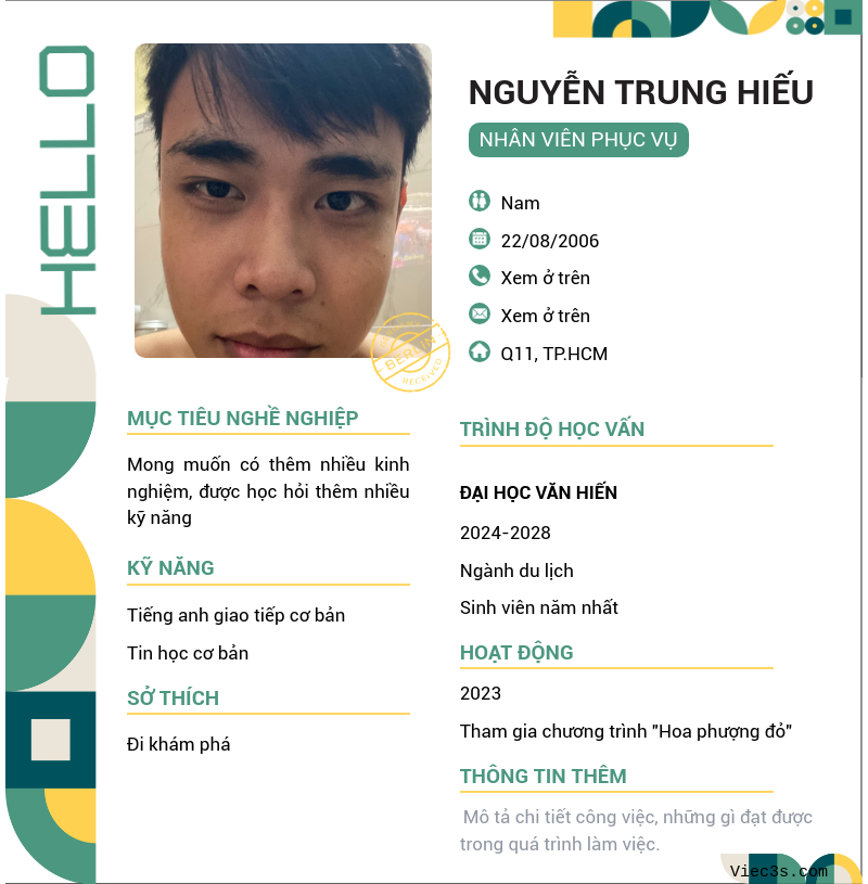 CV ứng viên