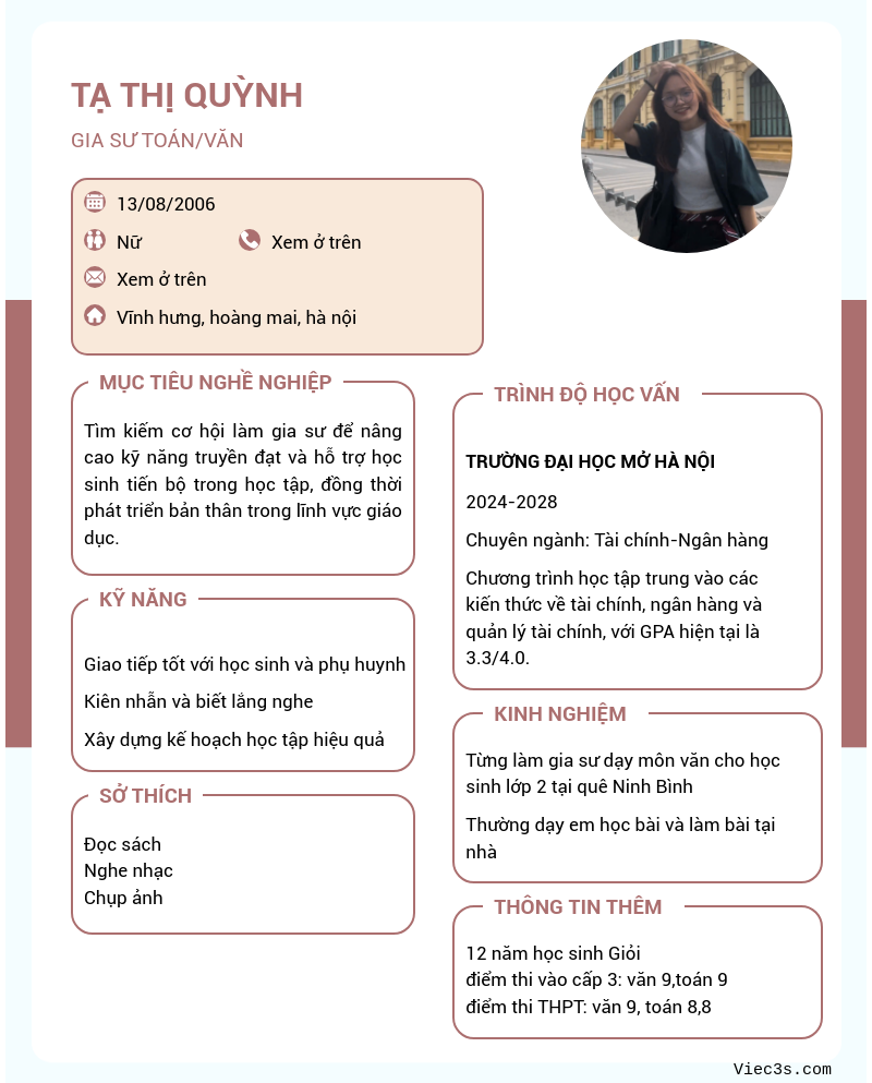 CV ứng viên