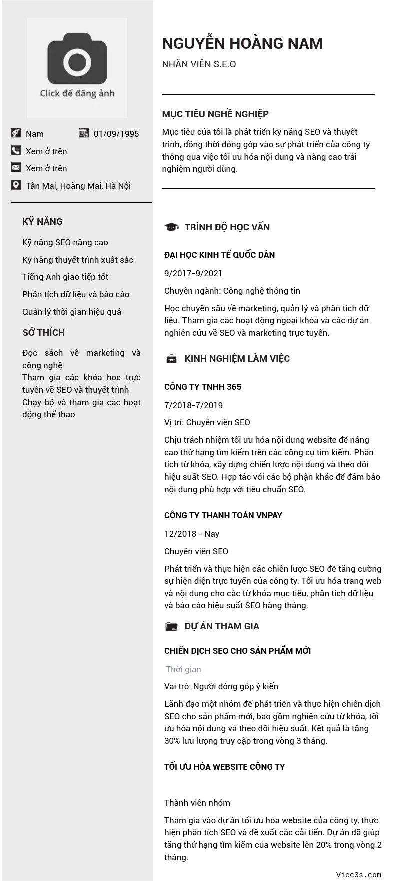 CV ứng viên
