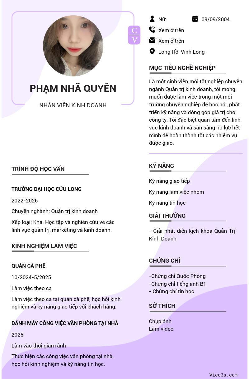CV ứng viên