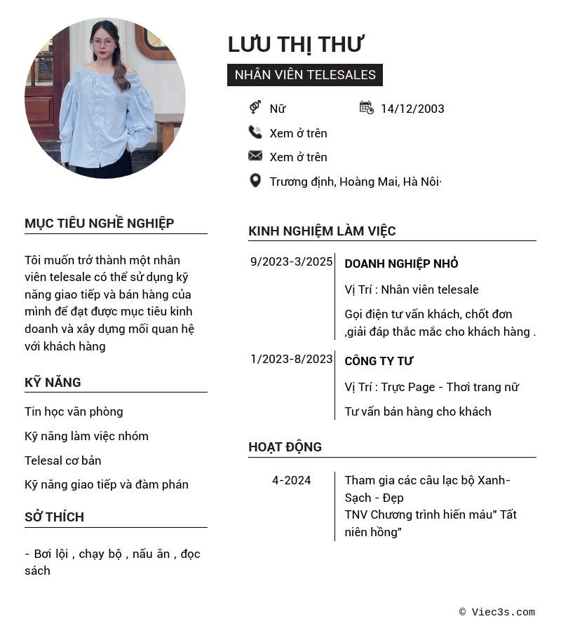 CV ứng viên