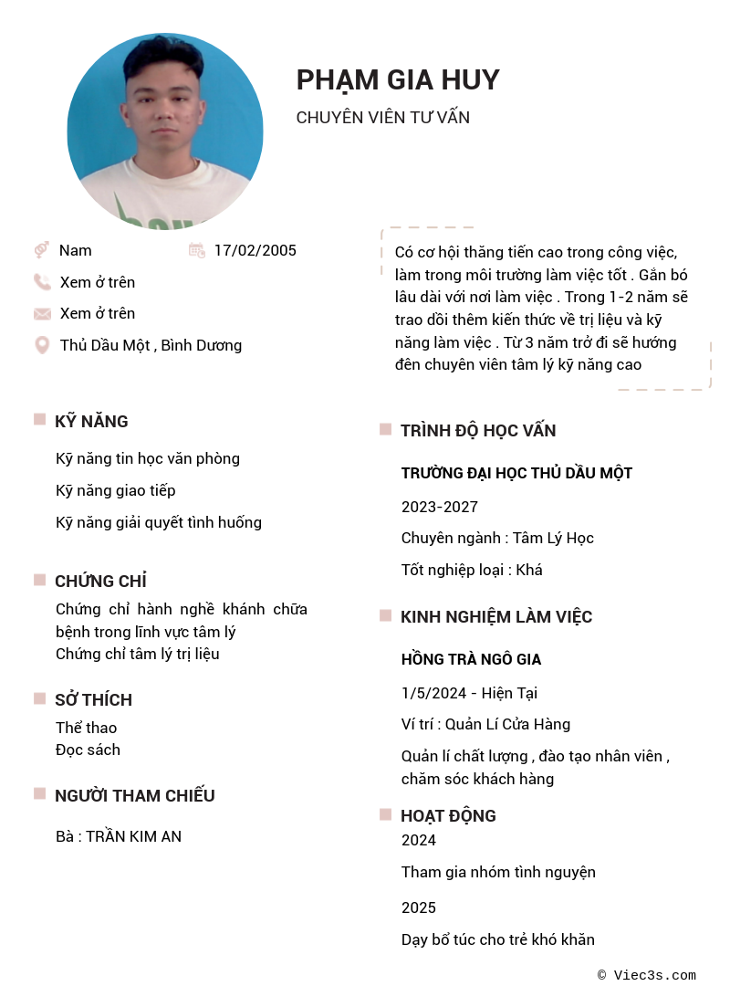 CV ứng viên