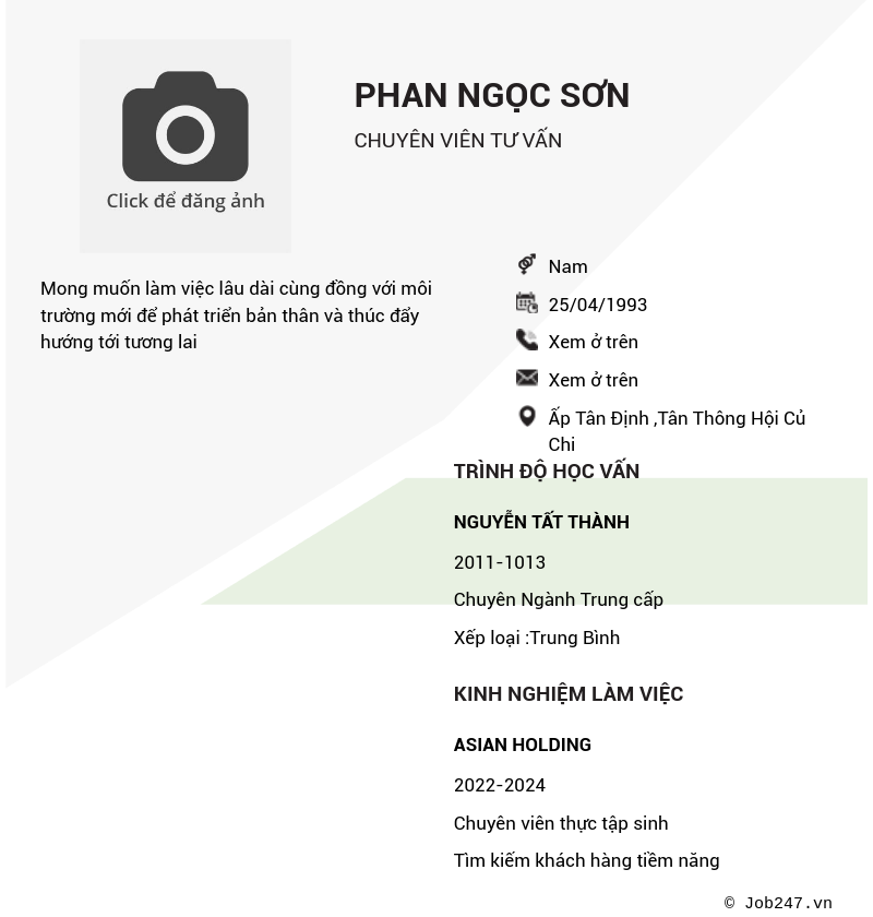 CV ứng viên
