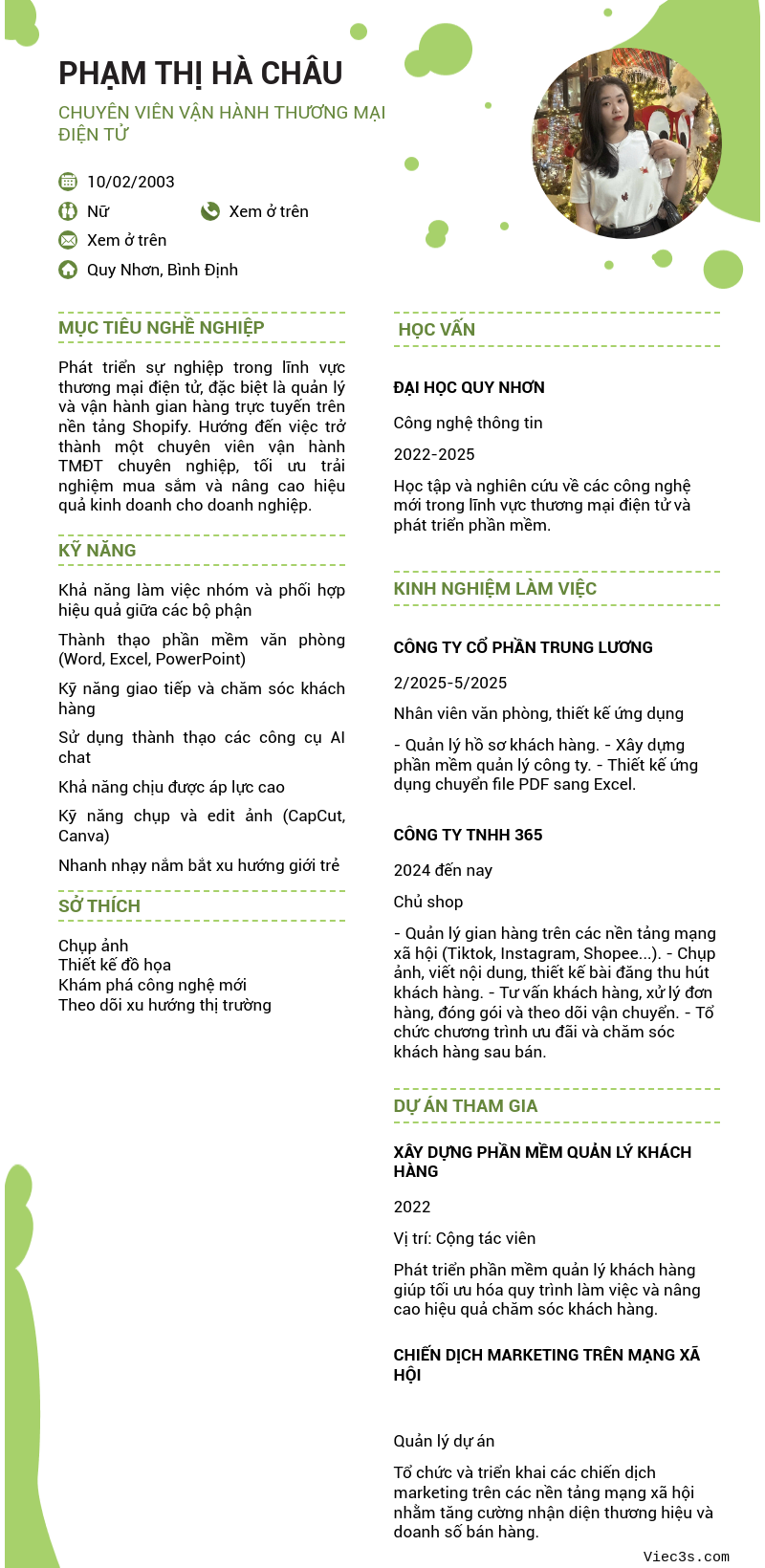CV ứng viên