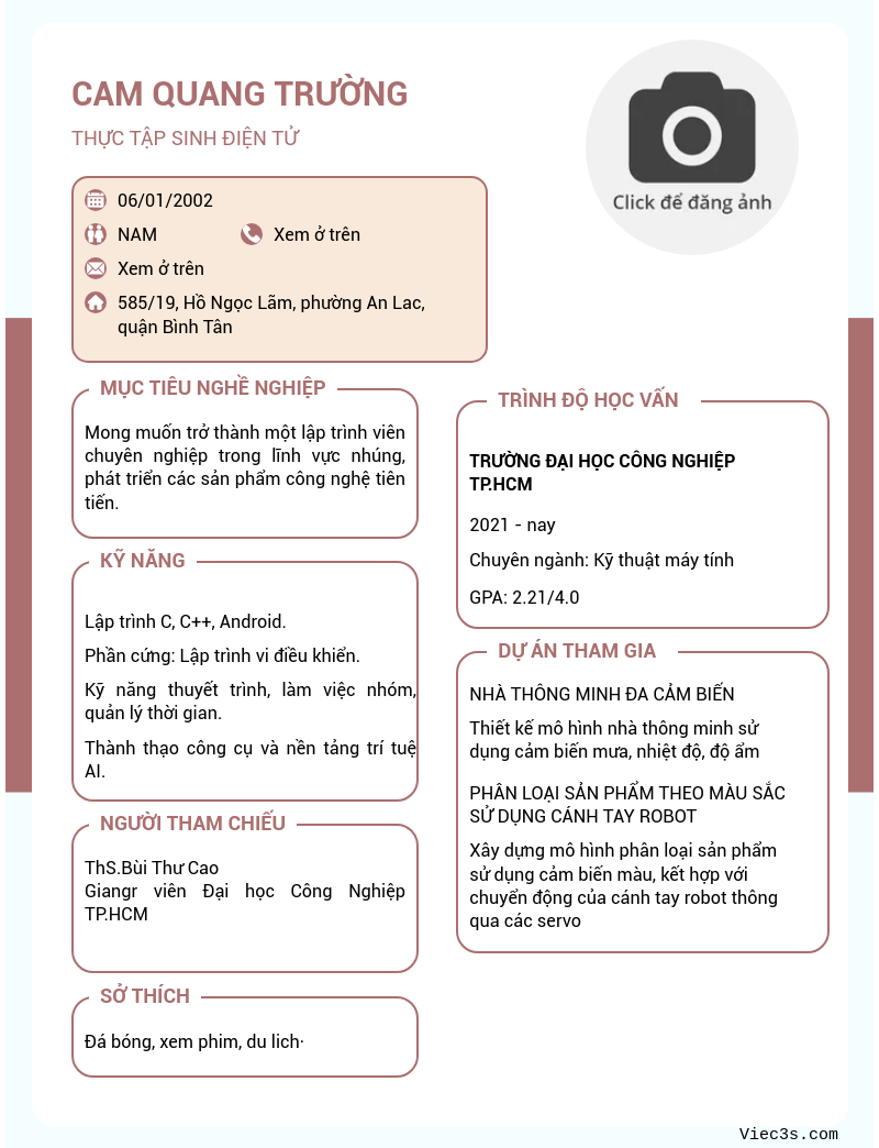 CV ứng viên
