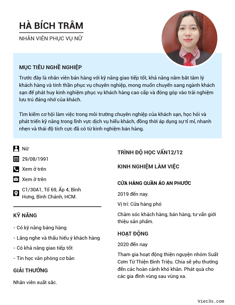 CV ứng viên