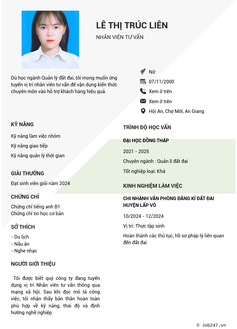 CV ứng viên